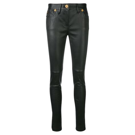 versace lounge pants|Versace leather pants men's.